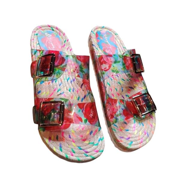 Betsey Johnson Women's Stauss Rose Slide Sandals Size: 7.5 - Picture 2 of 5